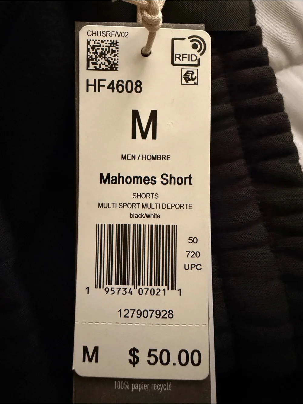adidas x Mahomes Men’s Black Athletic Shorts